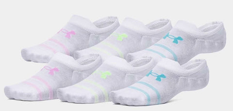 10-14 (6 PAIRES) socquettes invisibles (ultra low) - 
                    Blanc multi
                    