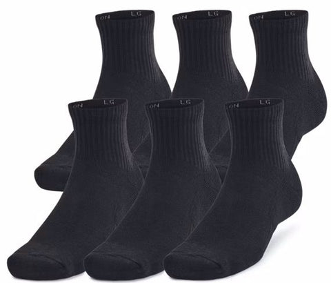 10-14 (6 PAIRES) chaussettes sports 1/4 (quarter) - 
                    Noir
                    