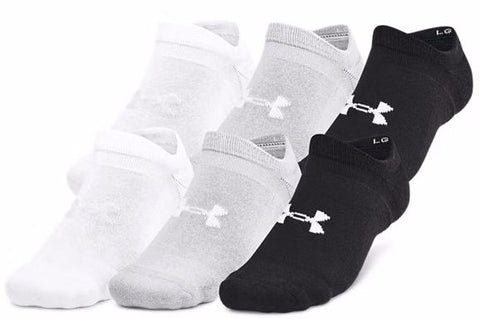 10-14 (6 PAIRES) chaussettes sports invisibles (no show) - 
                    Noir/Blanc/Gris
                    