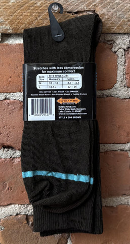 12-16 (1 PAIRE) 304 Chaussettes habillées mi-mollet coupe ample