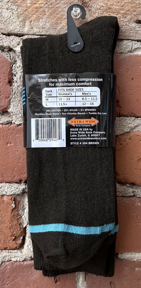 12-16 (1 PAIRE) 3804 Bas minces pour pieds larges/mollets forts