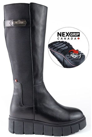 (Hiver) ICE LOUELA Botte à crampon rétractable-imperméable-Medium - 
                    Noir
                    