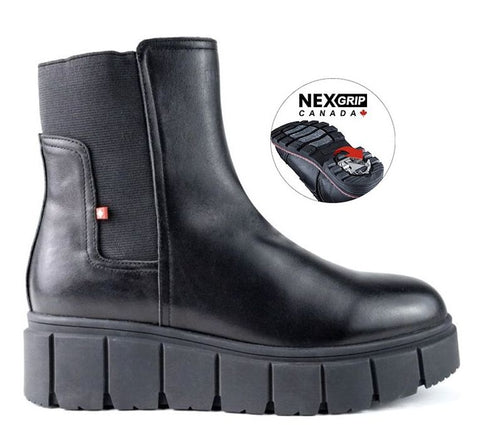 (Hiver) ICE MIKA BLK Botte à crampon rétractable-imperméable-Medium - 
                    Noir
                    