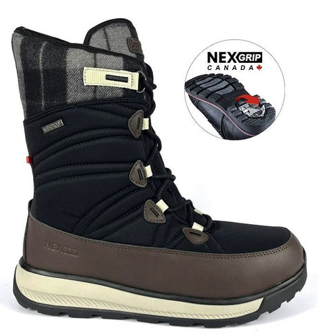 (Hiver) ICE WONDER HI Botte à crampon rétractable-imperméable-Medium - 
                    Brun
                    