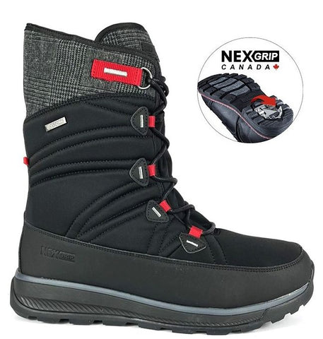 (Hiver) ICE WONDER HI Botte à crampon rétractable-imperméable-Extra large (2E) - 
                    Noir
                    