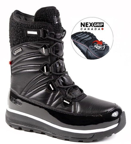 (Hiver) ICE WONDER HI Botte à crampon rétractable-imperméable-Medium - 
                    Noir
                    