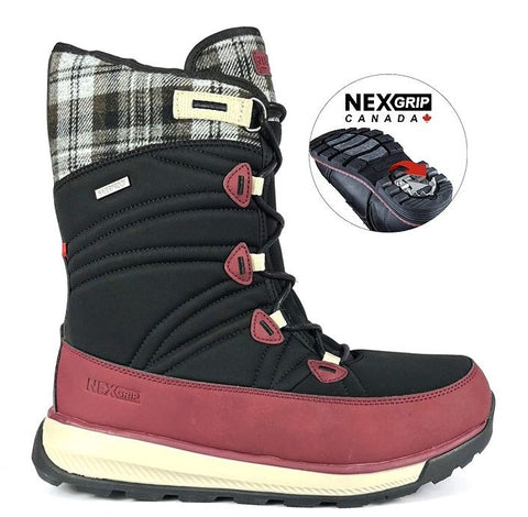 (Hiver) ICE WONDER HI Botte à crampon rétractable-imperméable-Medium - 
                    Rouge
                    