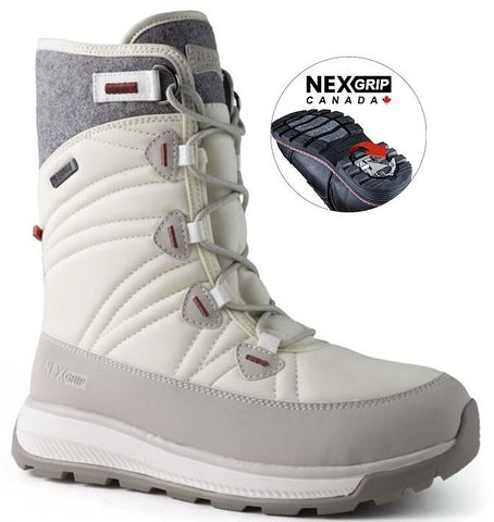 (Hiver) ICE WONDER HI Botte à crampon rétractable-imperméable-Medium - 
                    Blanc
                    