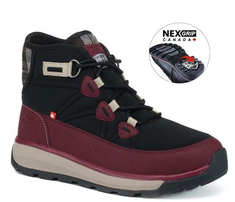 (Hiver) ICE WONDER MID Botte à crampon rétractable-imperméable-Extra large (2E) - 
                    Bordeaux
                    