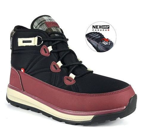 (Hiver) ICE WONDER MID Botte à crampon rétractable-imperméable-Extra large (2E) - 
                    Bordeaux
                    