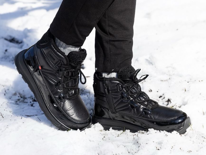 (Hiver) ICE WONDER MID Botte à crampon rétractable-imperméable-Extra large (2E)