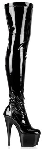 ADORE-3000  Talon 7" (17.8cm) Plateforme: 2 3/4" (7cm) - 
                    Noir
                    