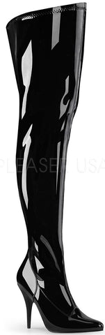 SEDUCE-3000WC Talon 5" (12.7 cm) JAMBE FORTE - 
                    Noir vernis
                    